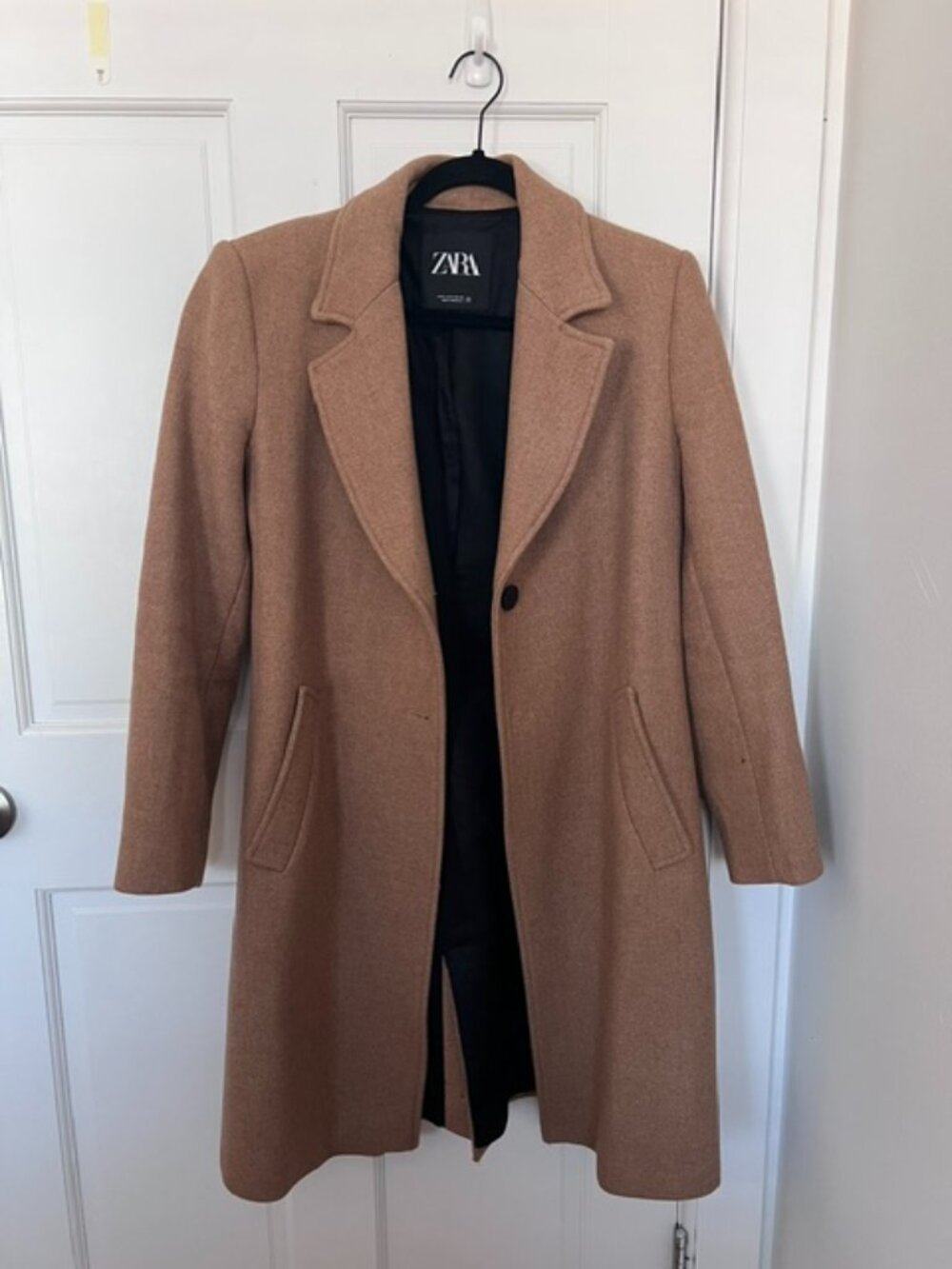 Zara Fitted Wool Blend Coat, Size M
